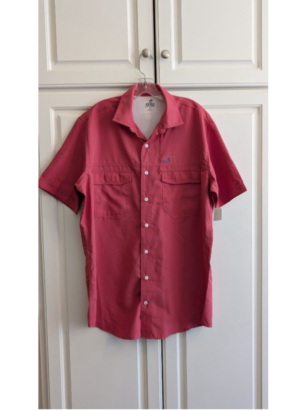 Men's IZOD Saltwater Casual Button Down Shirt LT Red